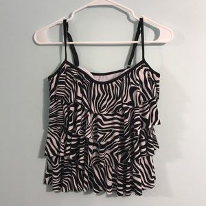 *FREE WITH ANY PURCHASE* Zebra Tankini Swim Top